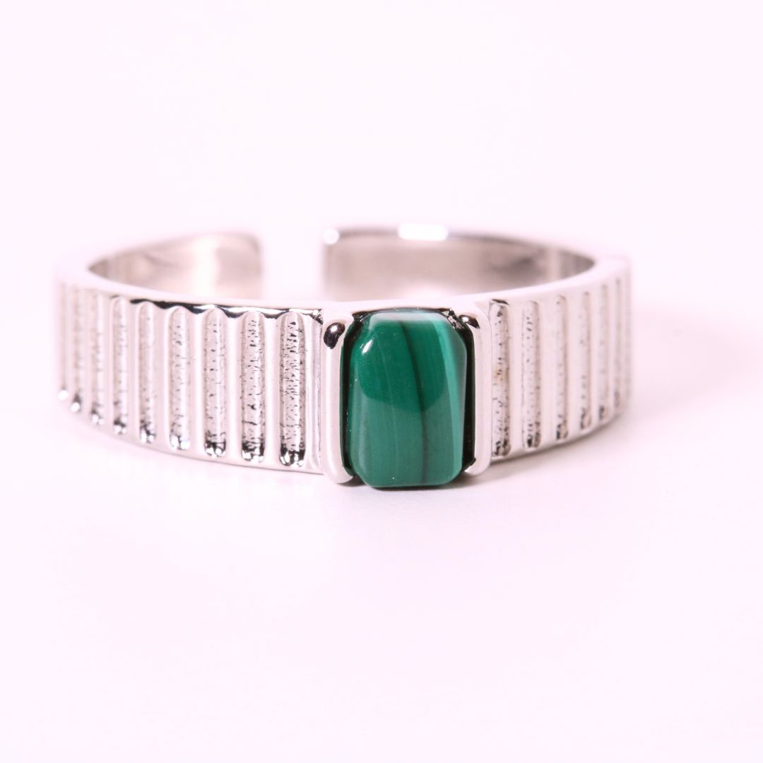 Bague Parthena en Malachite