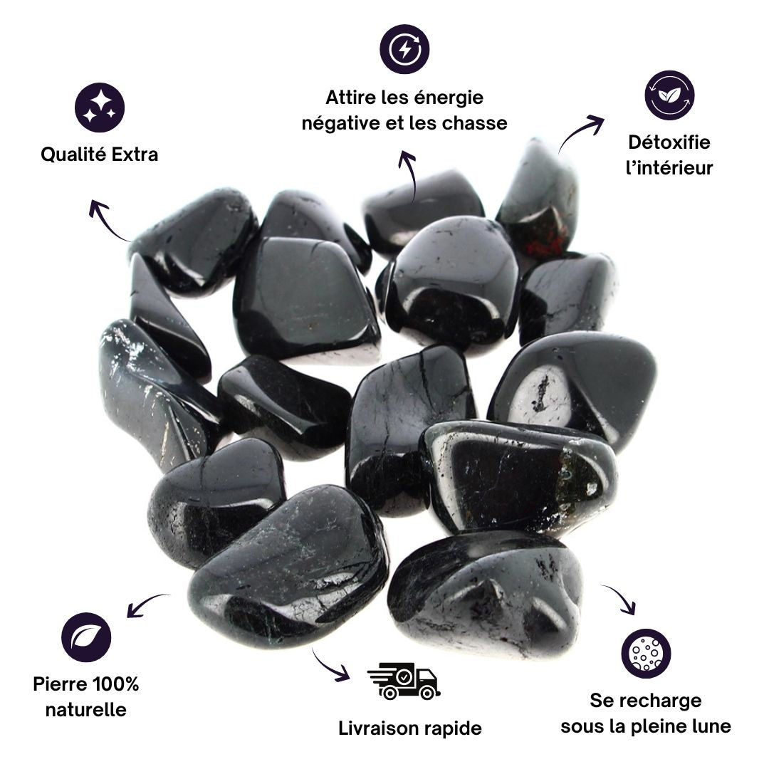 Pierre roulée Tourmaline noire