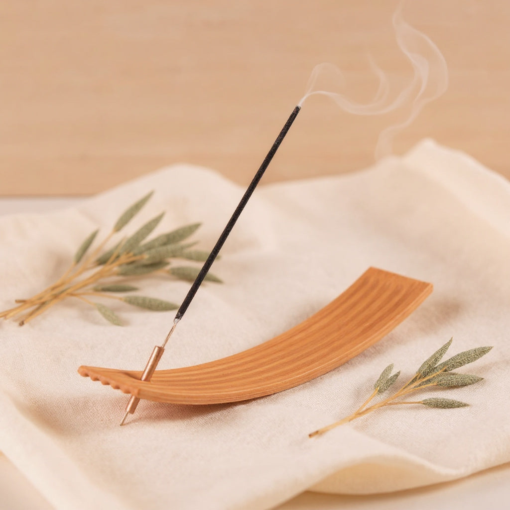 Porte-Encens Design Balance en Bois — Rituels & Méditation