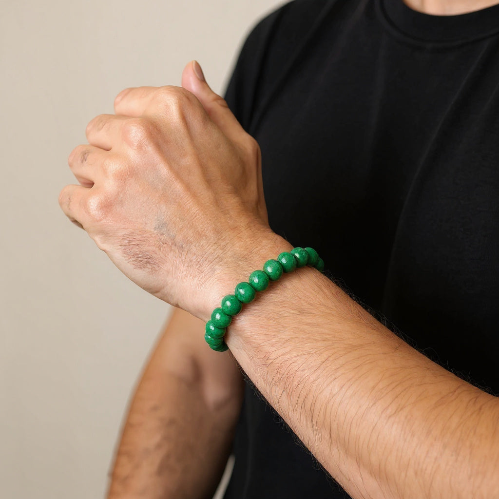 Bracelet Homme en perles de Malachite