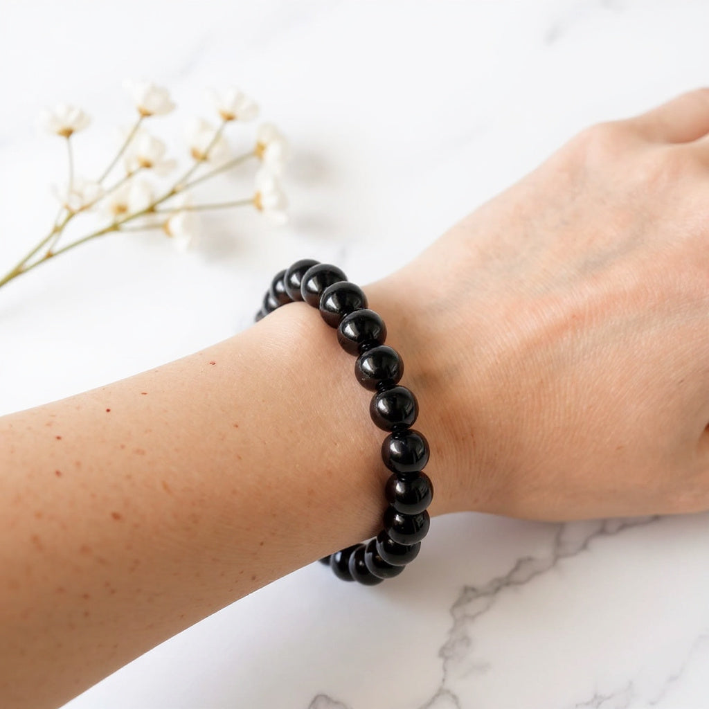 Bracelet Enfant en perles de Tourmaline Noire