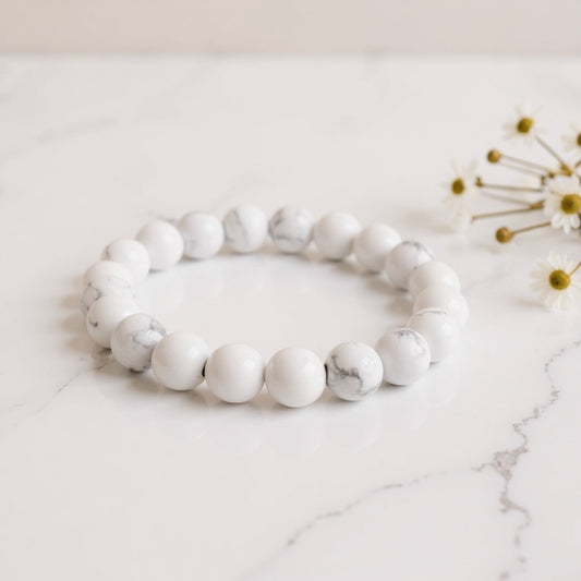Bracelet Femme en Perles d’Howlite