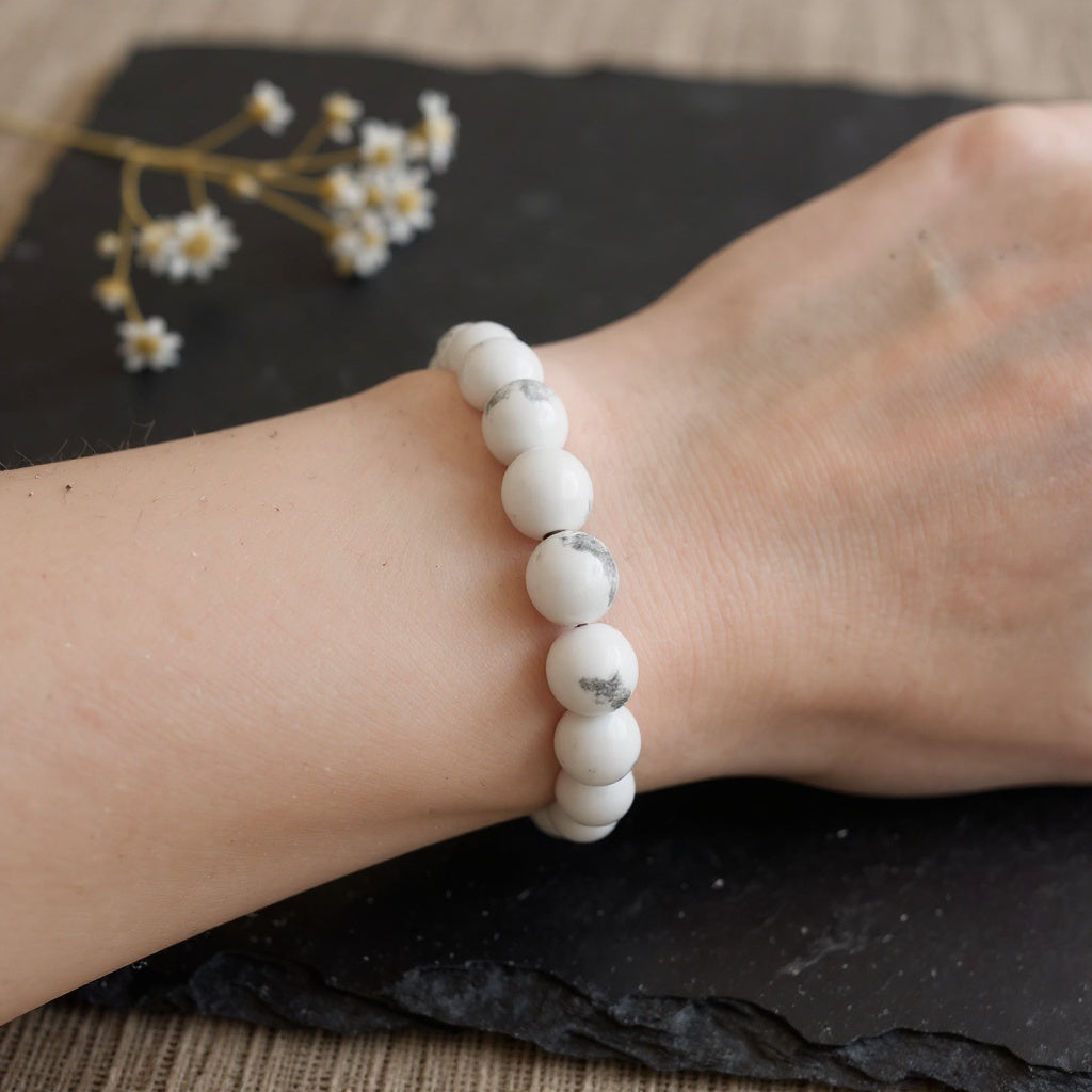 Bracelet Femme en Perles d’Howlite