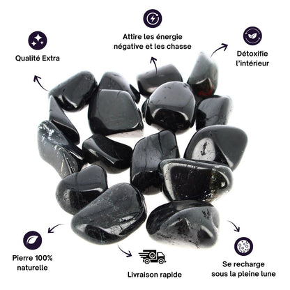Pierre roulée Tourmaline noire