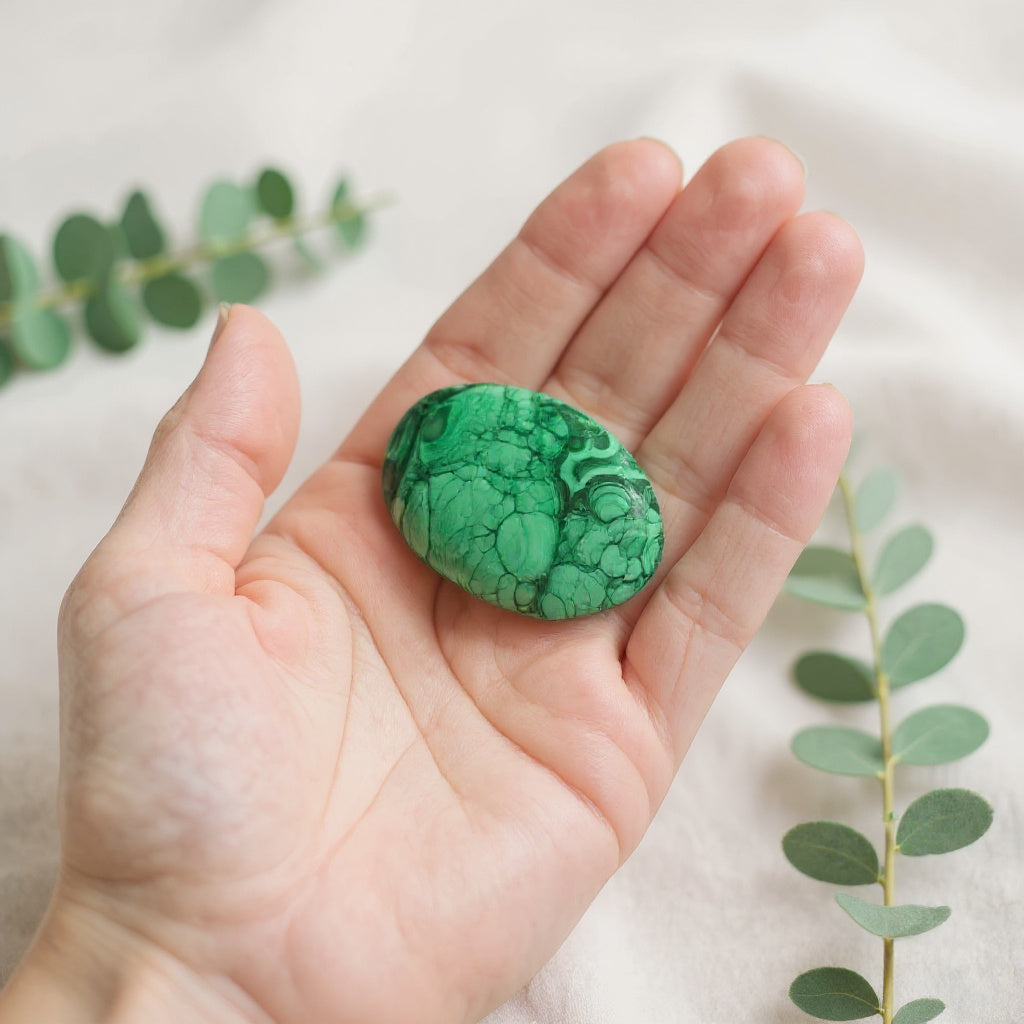 Pierre plate Malachite