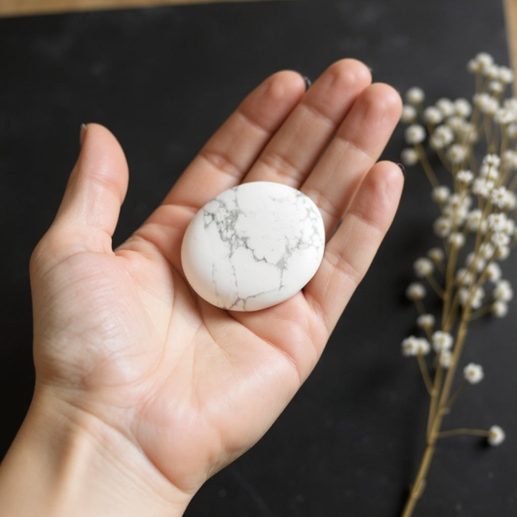 Pierre plate Howlite