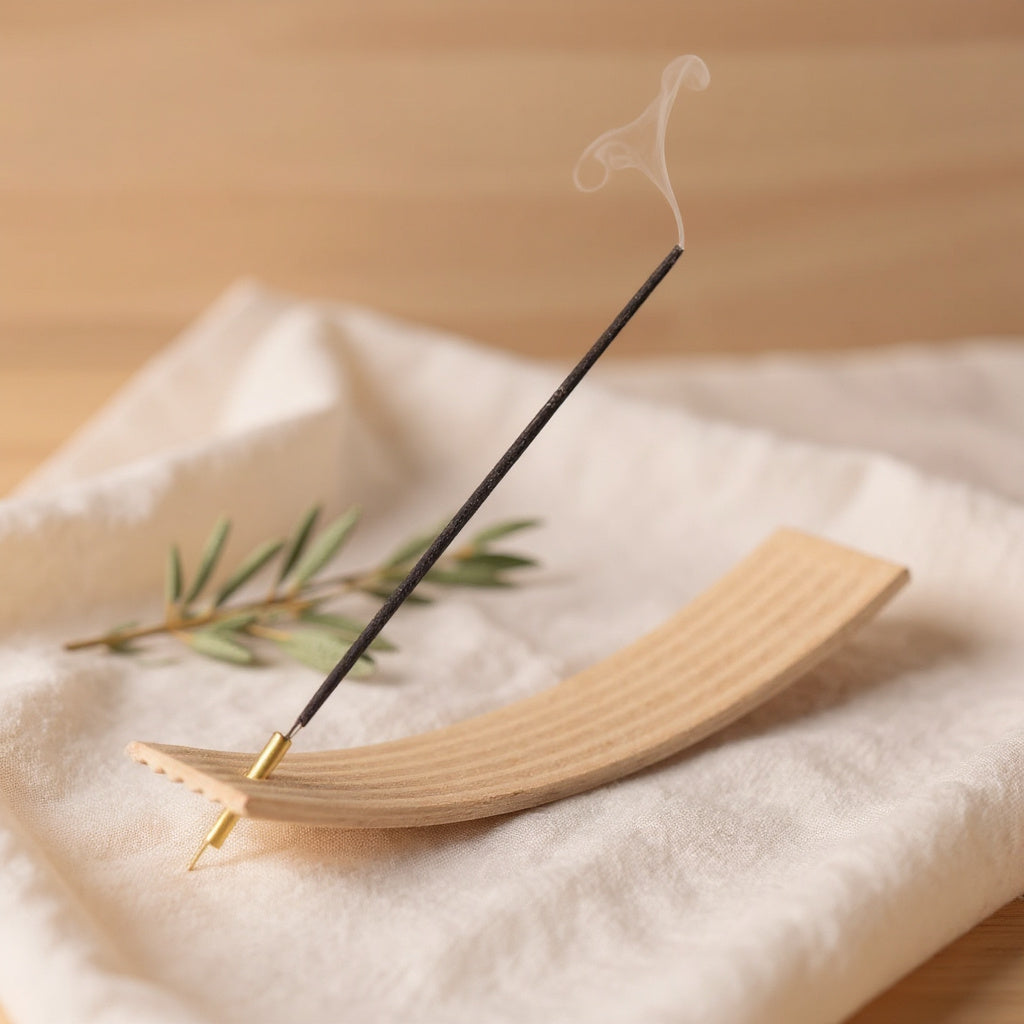 Porte-Encens Design Balance en Bois — Rituels & Méditation