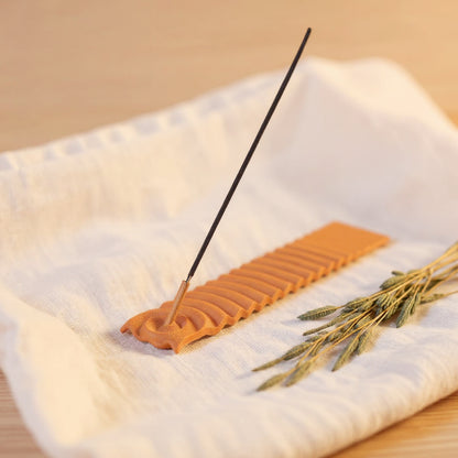 Porte-Encens Design Wavy en Bois — Rituels & Méditation