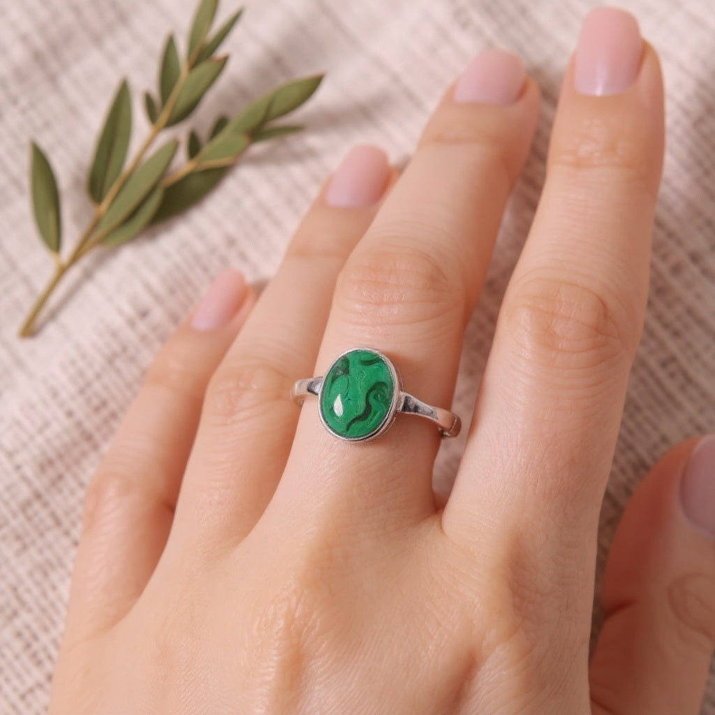 Bague en Malachite · Arcania