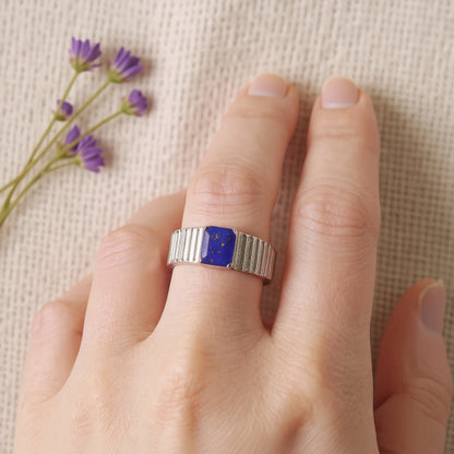 Bague en Lapis-Lazuli · Parthéna